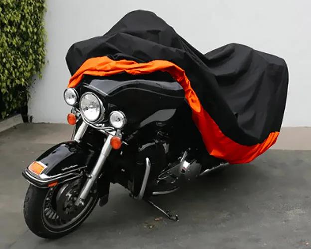 Motorcycle Cover Orange XXXL Waterproof Bike Outdoor Rain Dust UV Protector NEW